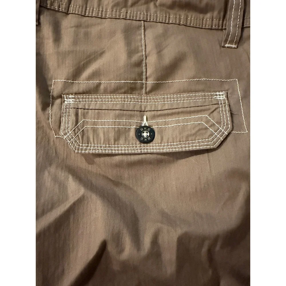 BKE Blaze Standard Fit Cargo Shorts Mens 38 Desert Taupe Contrast Stitch B6789